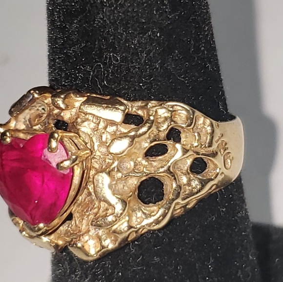 10k ruby nugget ring - Picture 4 of 7